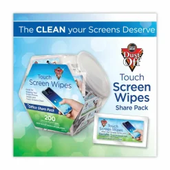 Dust-Off Antistatic Monitor Wipes, Pack Of 200
