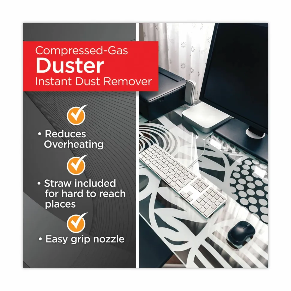 Dust-Off Plus Disposable Compressed Gas Duster, 10 Oz Bottle