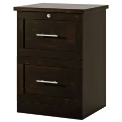 17"D Vertical 2-Drawer File Cabinet, Peppered Black