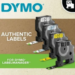 DYMO D1 45013 Black-On-White Tape, 0.5" x 23'