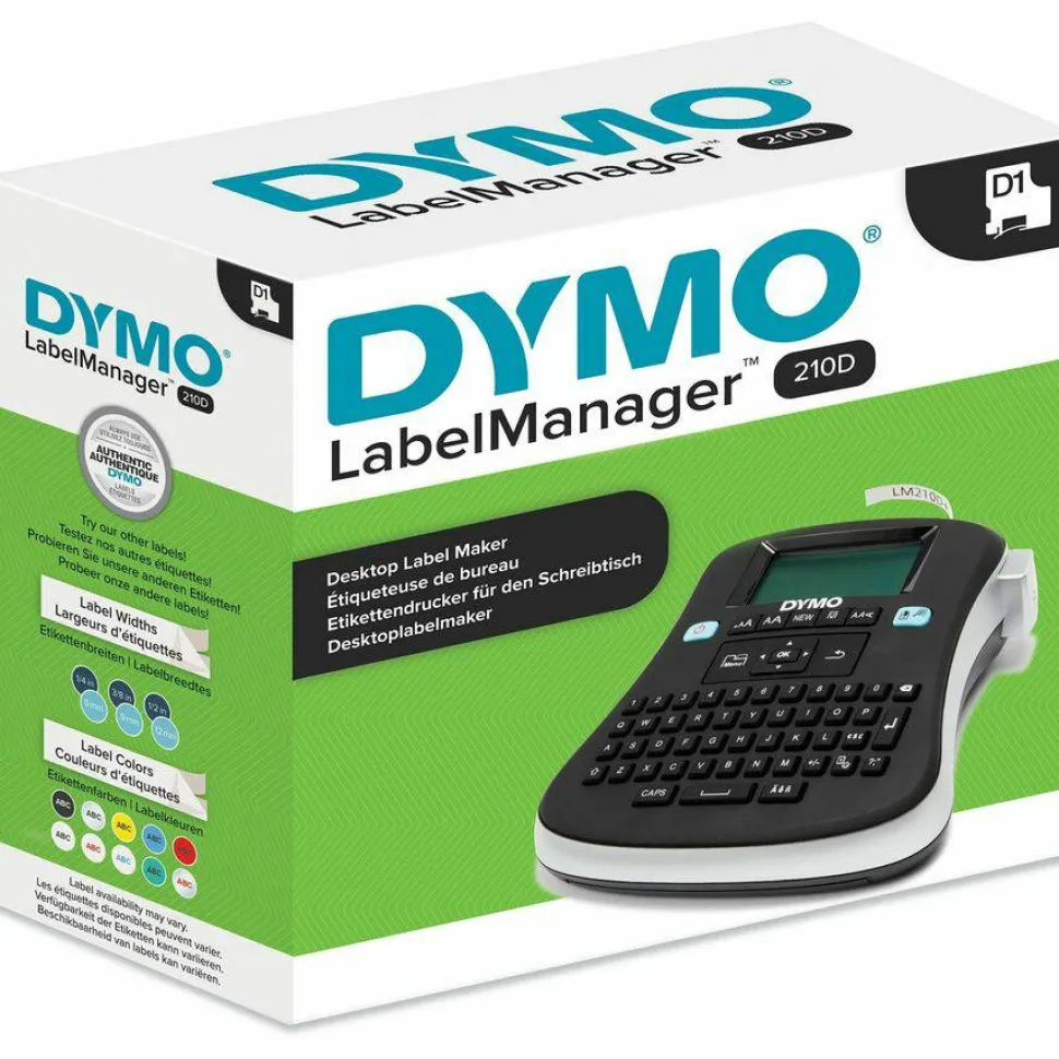 DYMO LabelManager 210D Label Maker, 2 Lines, 6.1 x 6.5 x 2.5
