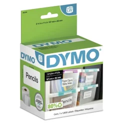 DYMO LabelWriter Address Labels, 1.25'' x 2.25'', White, 1,000 Labels/Roll
