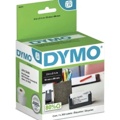 DYMO LabelWriter Business/Appointment Cards, 2" x 3.5", White, 300 Labels/Roll