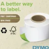 DYMO LabelWriter 1-UP File Folder Labels, 0.56" x 3.43", White, 130 Labels Roll, 2 Rolls/Pack
