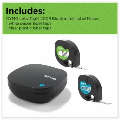 DYMO LetraTag 200B Portable Thermal Bluetooth Label Maker, 1.77 x 4.72 x 4.72