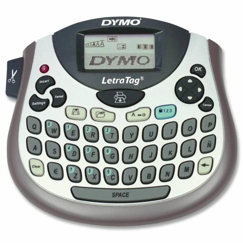 DYMO LetraTag 100T Label Maker, 2 Lines, 6.7 x 2.8 x 5.7