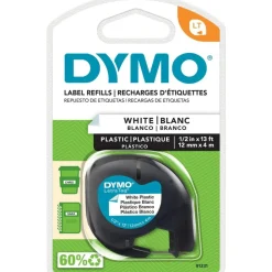 DYMO LT 91331 Black-On-White Tape, 0.5
