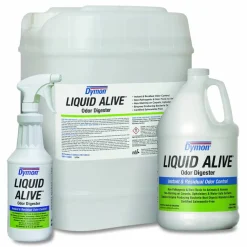 Dymon Liquid Alive Odor Digester, Neutral Scent, 128 Oz Bottle, Case Of 4