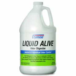 Dymon Liquid Alive Odor Digester, Neutral Scent, 128 Oz Bottle, Case Of 4