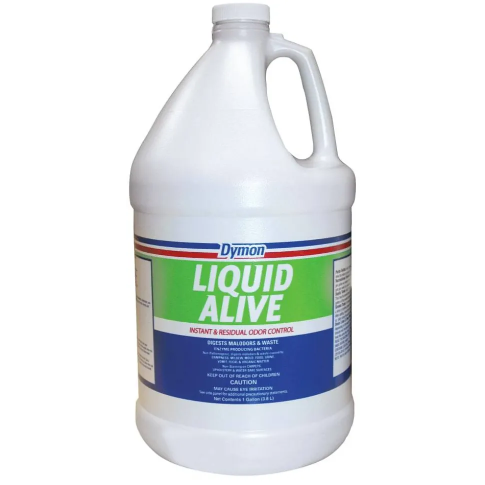 Dymon Liquid Alive Odor Digester, Neutral Scent, 128 Oz Bottle, Case Of 4