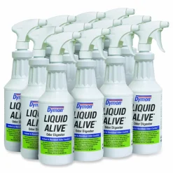 Dymon LIQUID ALIVE Odor Digester, 32 oz Bottle, 12/Carton