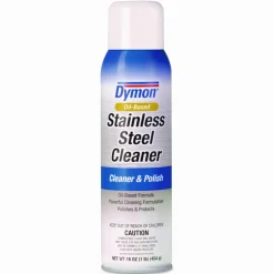 Dymon Oil-based Stainless Steel Cleaner - Aerosol - 16 fl oz (0.5 quart) - Neutral Scent - 12 / Carton - White