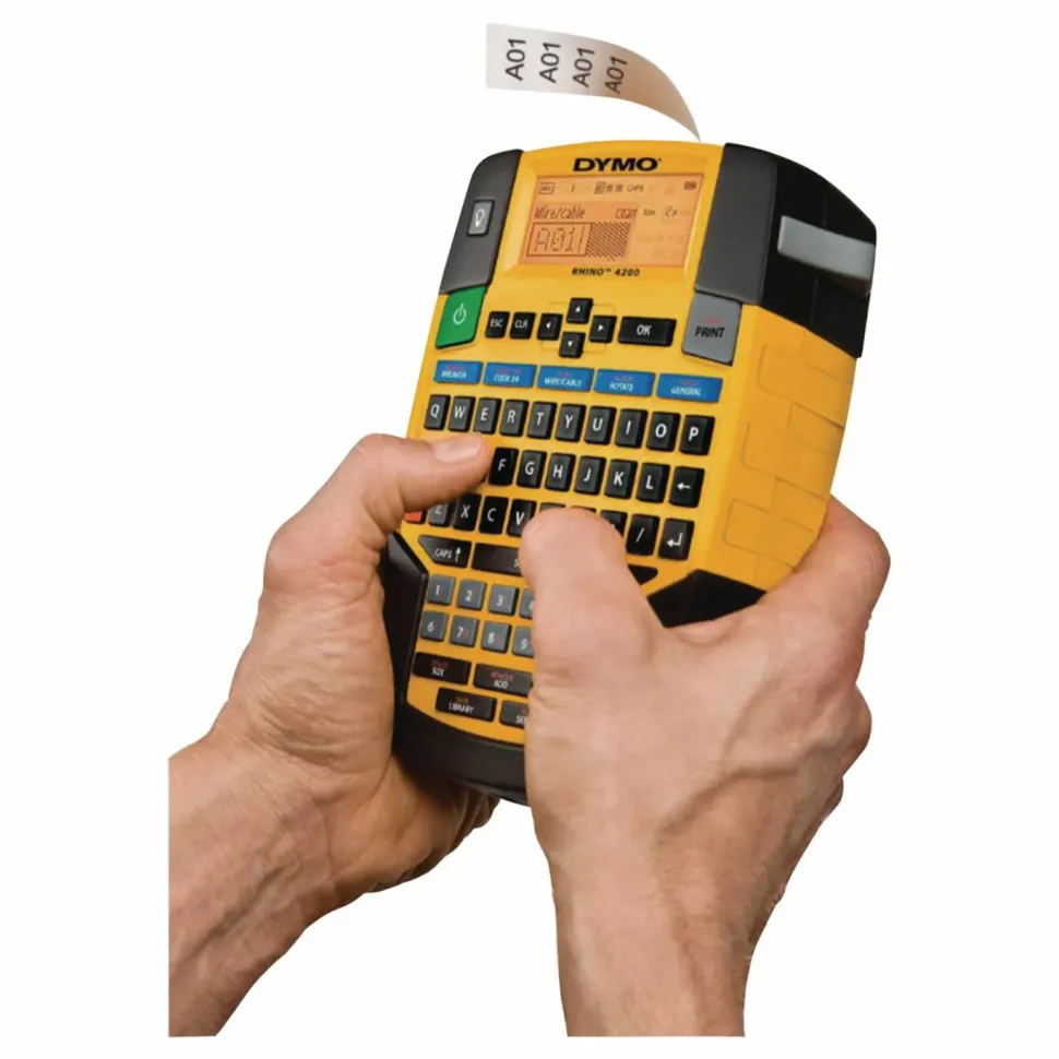 Dymo Rhino 4200 Soft Case Labelmaker Kit, Yellow/Black