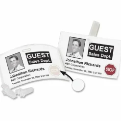 DYMO Visitor Management Time-Expiring Name Badges, Adhesive, 2.25