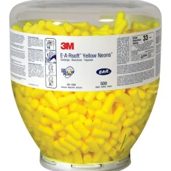 E-A-R Classic Earplugs, Soft Foam, Neon Yellow, 500 Pairs