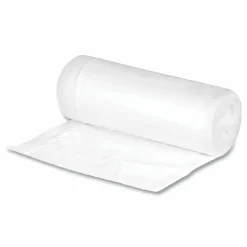 Earthsense Commercial Linear-Low-Density Recycled Tall Kitchen Bags, Open-Face, 13 gal, 24" x 33", White, 15 Bags/Roll, 10 Rolls/Box