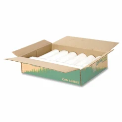 Earthsense Commercial Linear-Low-Density Recycled Tall Kitchen Bags, Open-Face, 13 gal, 24