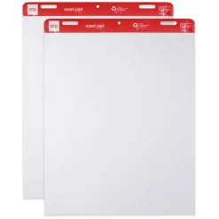Easel Pads, 27" x 34", 50 Sheets, 30% Recycled, White, Pack Of 2