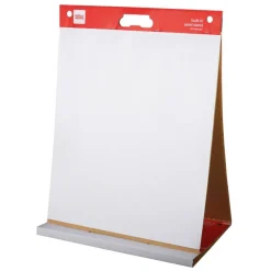 Easel Pad, 20" x 23", Tabletop with Built-In Stand, 25 Sheets, 30% Recycled, White