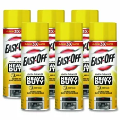 EASY-OFF Heavy Duty Oven Cleaner, Fresh Scent, Foam, 14.5 oz Aerosol Spray, 6/Carton
