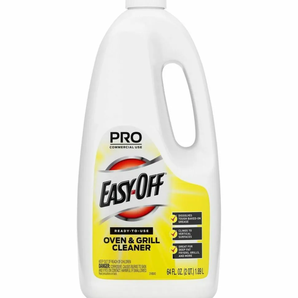 Easy-Off Oven/Grill Cleaner - 64 fl oz (2 quart) - Non-flammable - Clear Bottle - 1 Each