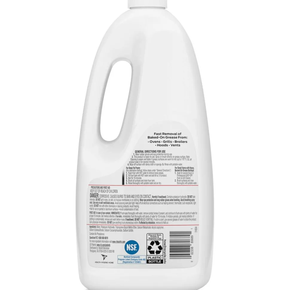 Easy-Off Oven/Grill Cleaner - 64 fl oz (2 quart) - Non-flammable - Clear Bottle - 1 Each