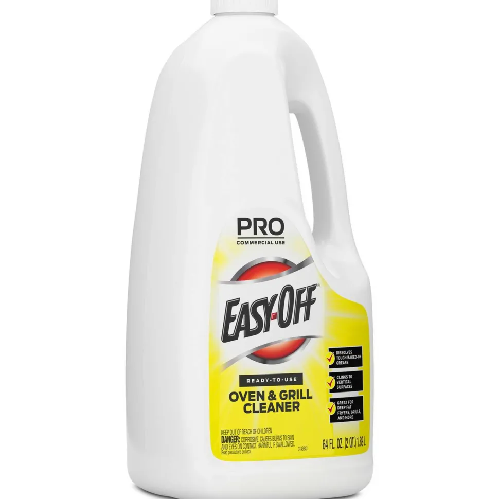 Easy-Off Oven/Grill Cleaner - 64 fl oz (2 quart) - Non-flammable - Clear Bottle - 1 Each