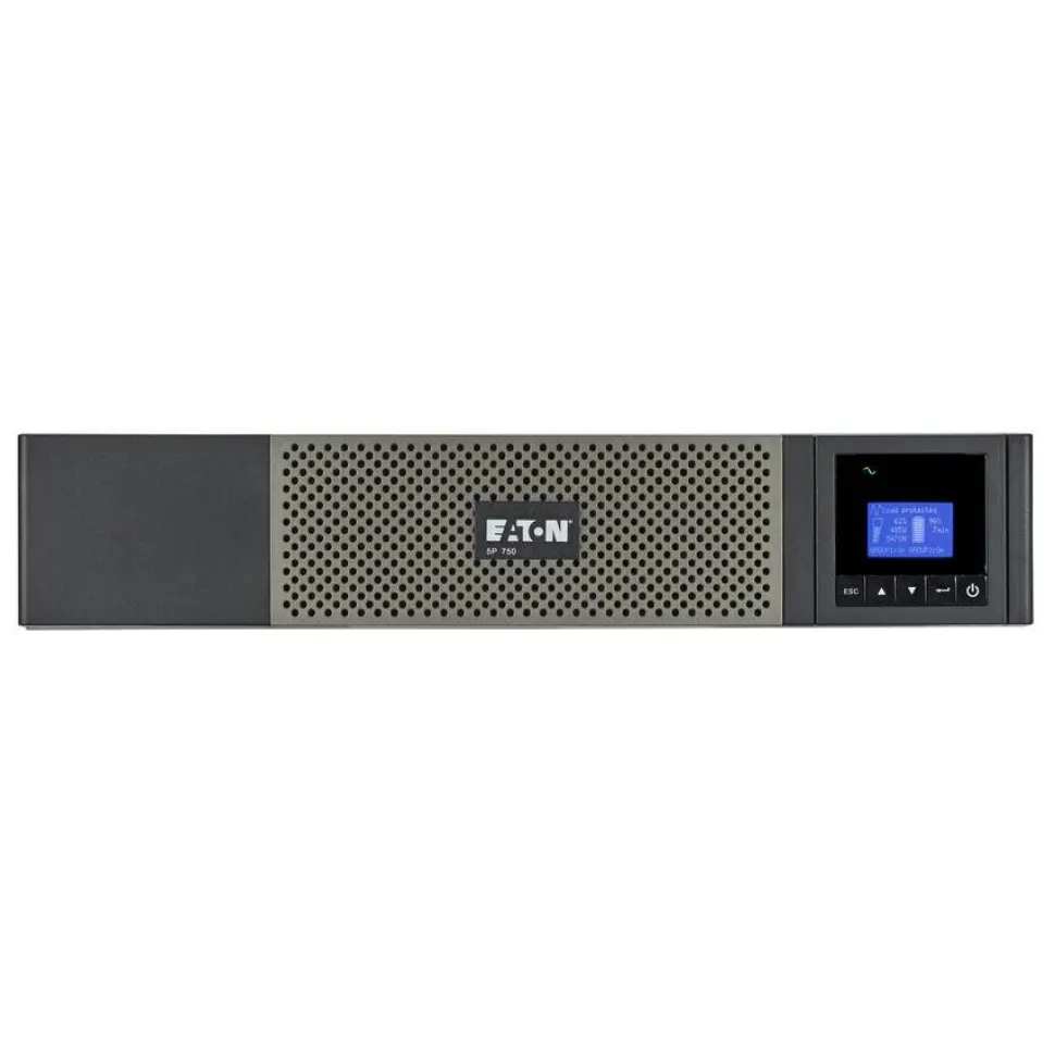 Eaton 5P UPS 750VA 600W 120V Line-Interactive UPS, 5-15P, 10x 5-15R Outlets, 16-Inch Depth, True Sine Wave, Cybersecure Network Card Option, 2U