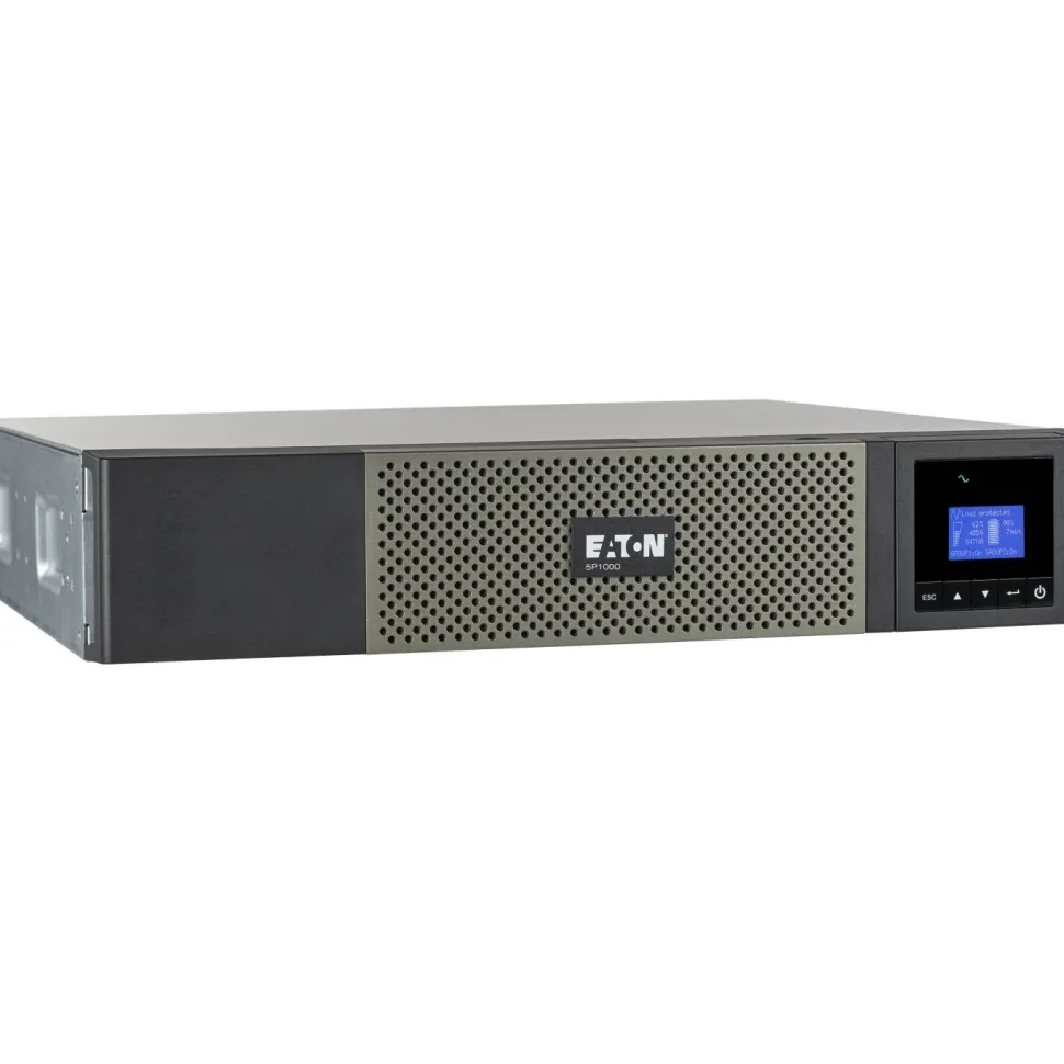 Eaton 5P 1000VA 770W 120V Line-Interactive UPS, 5-15P, 10x 5-15R Outlets, 16-Inch Depth, True Sine Wave, Cybersecure Network Card Option, 2U - Battery Backup