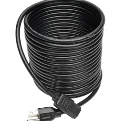 Eaton Tripp Lite Series Desktop Computer AC Power Cable, NEMA 5-15P to C13 - 10A, 125V, 18 AWG, 25 ft. (7.62 m), Black