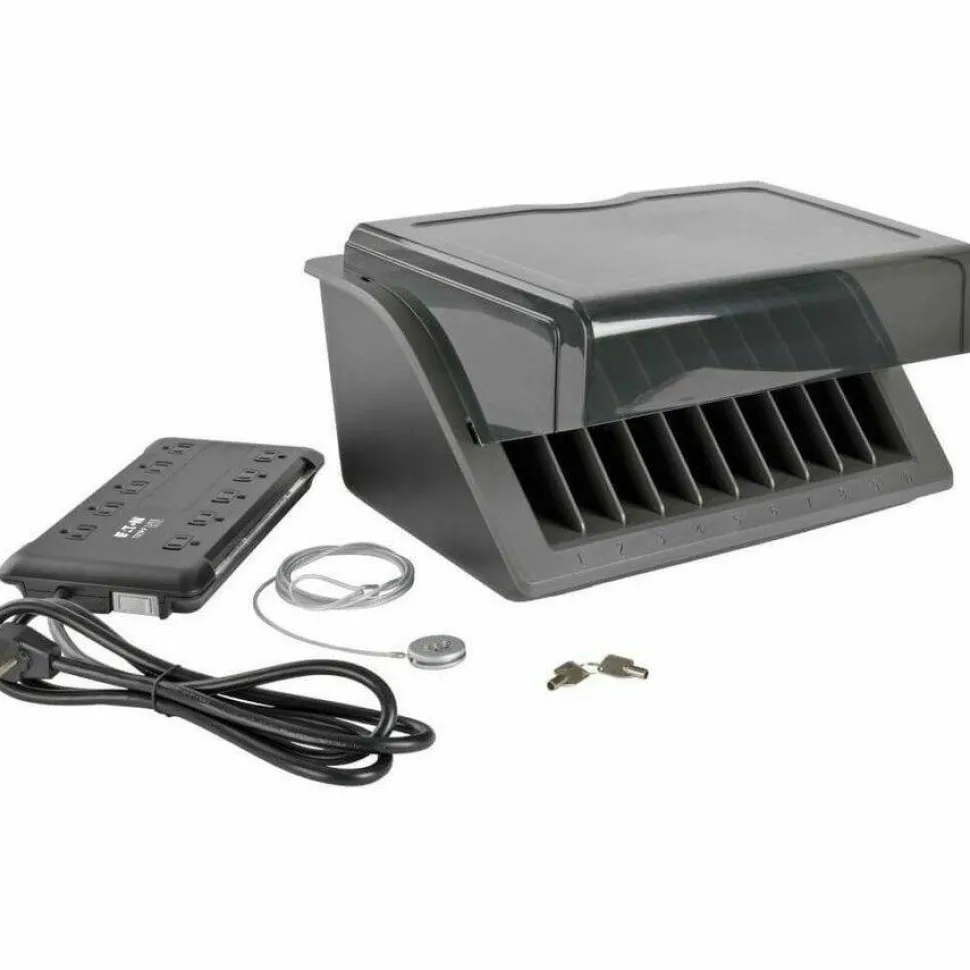 Eaton Tripp Lite Series 10-Device Desktop AC Charging Station with Surge Protector for Tablets, Laptops and E-Readers
