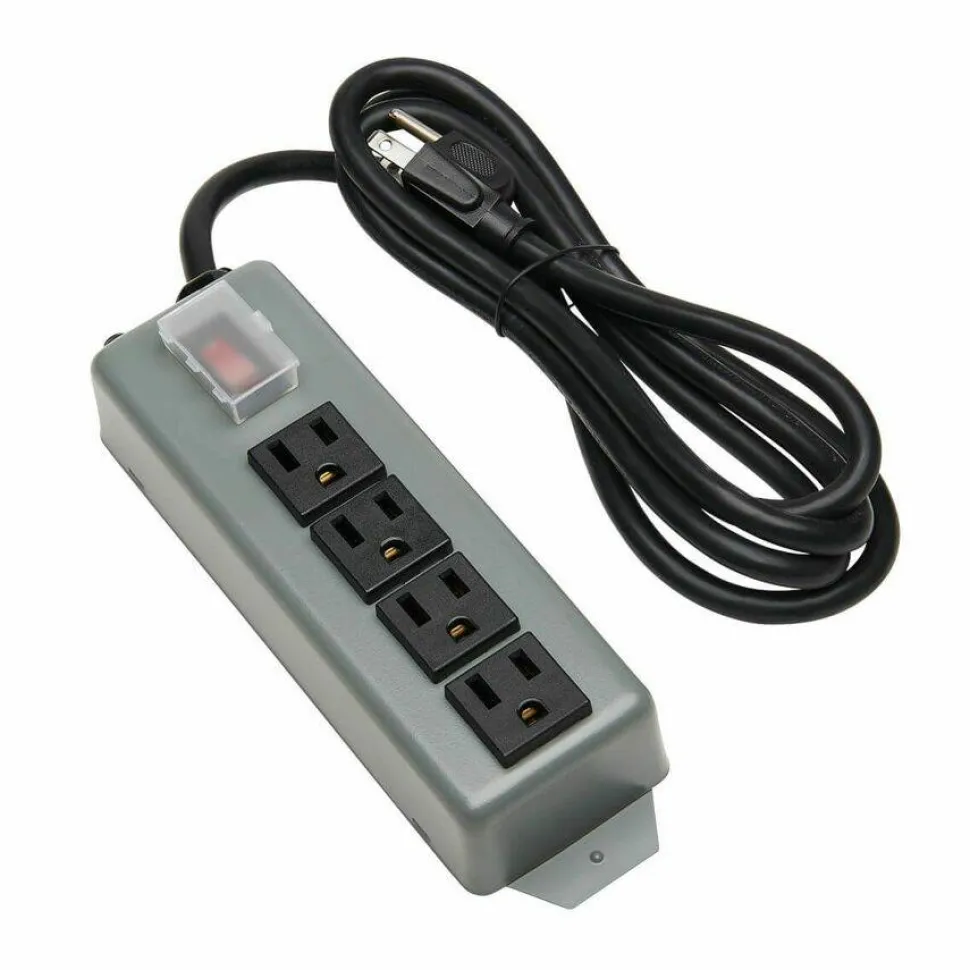 Eaton Tripp Lite Series Industrial Power Strip, 4-Outlet, 6 ft. (1.8 m) Cord, Locking Switch Cover