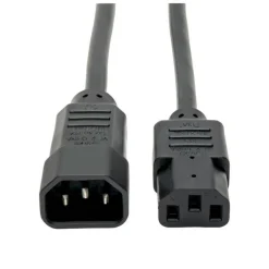 Eaton Tripp Lite Series PDU Power Cord, C13 to C14 - 10A, 250V, 18 AWG, 2 ft. (0.61 m), Black