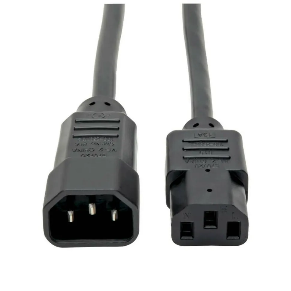 Eaton Tripp Lite Series PDU Power Cord, C13 to C14 - 10A, 250V, 18 AWG, 2 ft. (0.61 m), Black