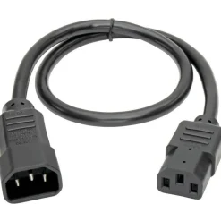 Eaton Tripp Lite Series PDU Power Cord, C13 to C14 - 10A, 250V, 18 AWG, 2 ft. (0.61 m), Black