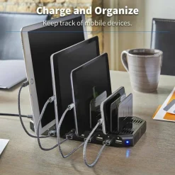 Eaton Tripp Lite Series 10-Port USB Charging Station Hub w Adjustable Storage Tablet/Smartphone/iPad/Iphone 5V 21A 105W - U280010ST