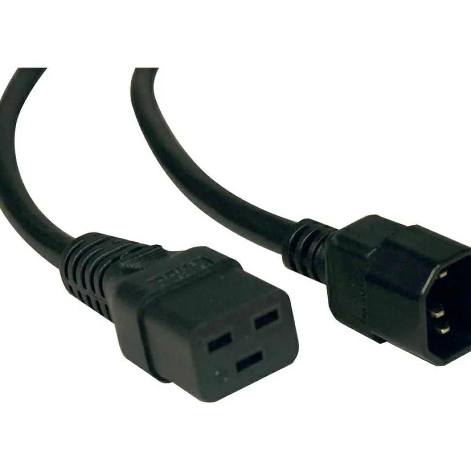 Eaton Tripp Lite Series Power Cord, C19 to C14 - Heavy-Duty, 15A, 250V, 14 AWG, 10 ft. (3.05 m), Black