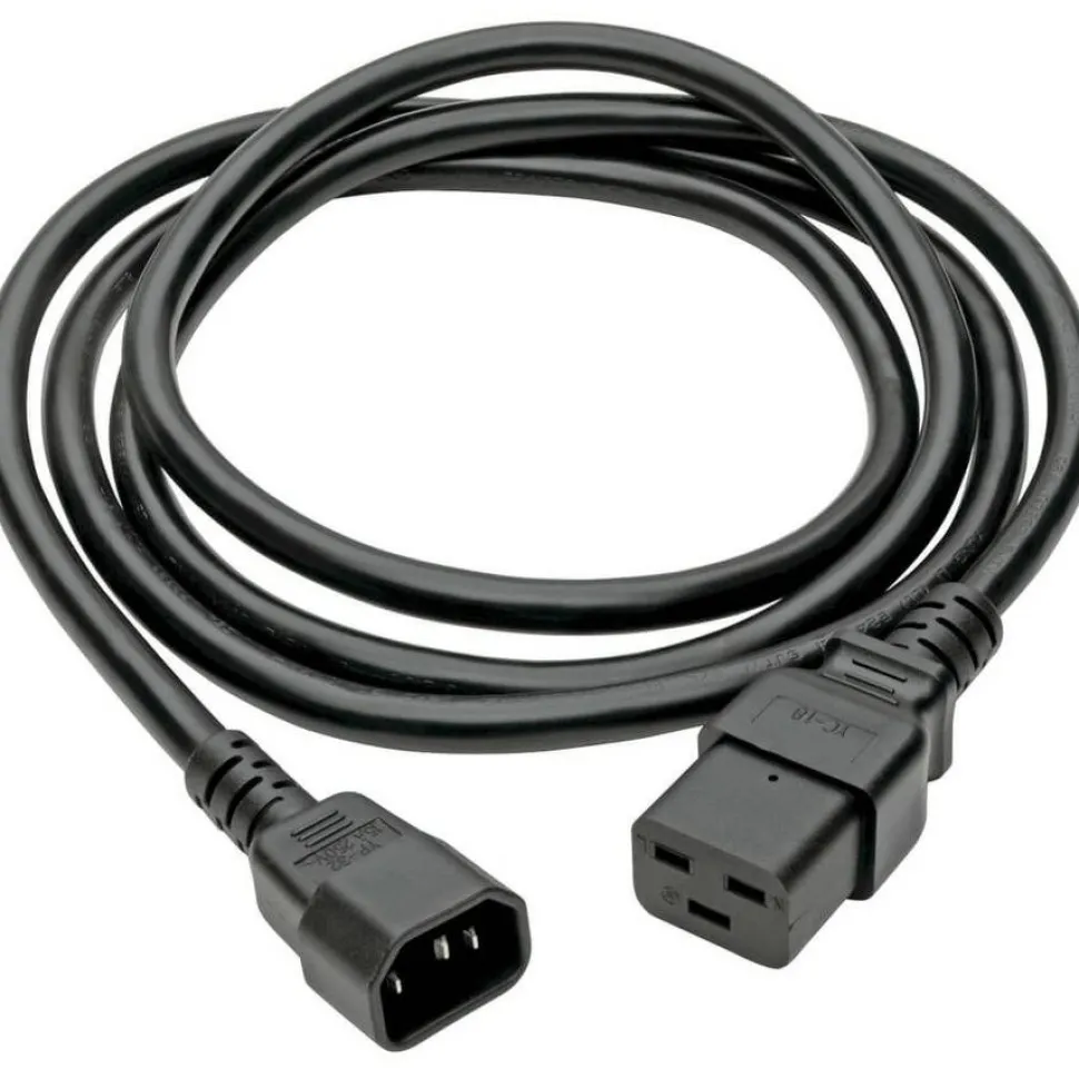 Eaton Tripp Lite Series Power Cord, C19 to C14 - Heavy-Duty, 15A, 250V, 14 AWG, 10 ft. (3.05 m), Black