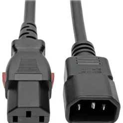 Eaton Tripp Lite Series Power Extension Cord, Locking C13 to C14 PDU Style - 10A, 250V, 18 AWG, 2 ft. (0.61 m)
