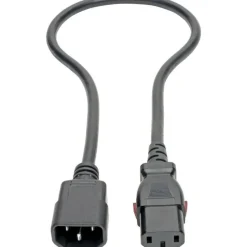 Eaton Tripp Lite Series Power Extension Cord, Locking C13 to C14 PDU Style - 10A, 250V, 18 AWG, 2 ft. (0.61 m)