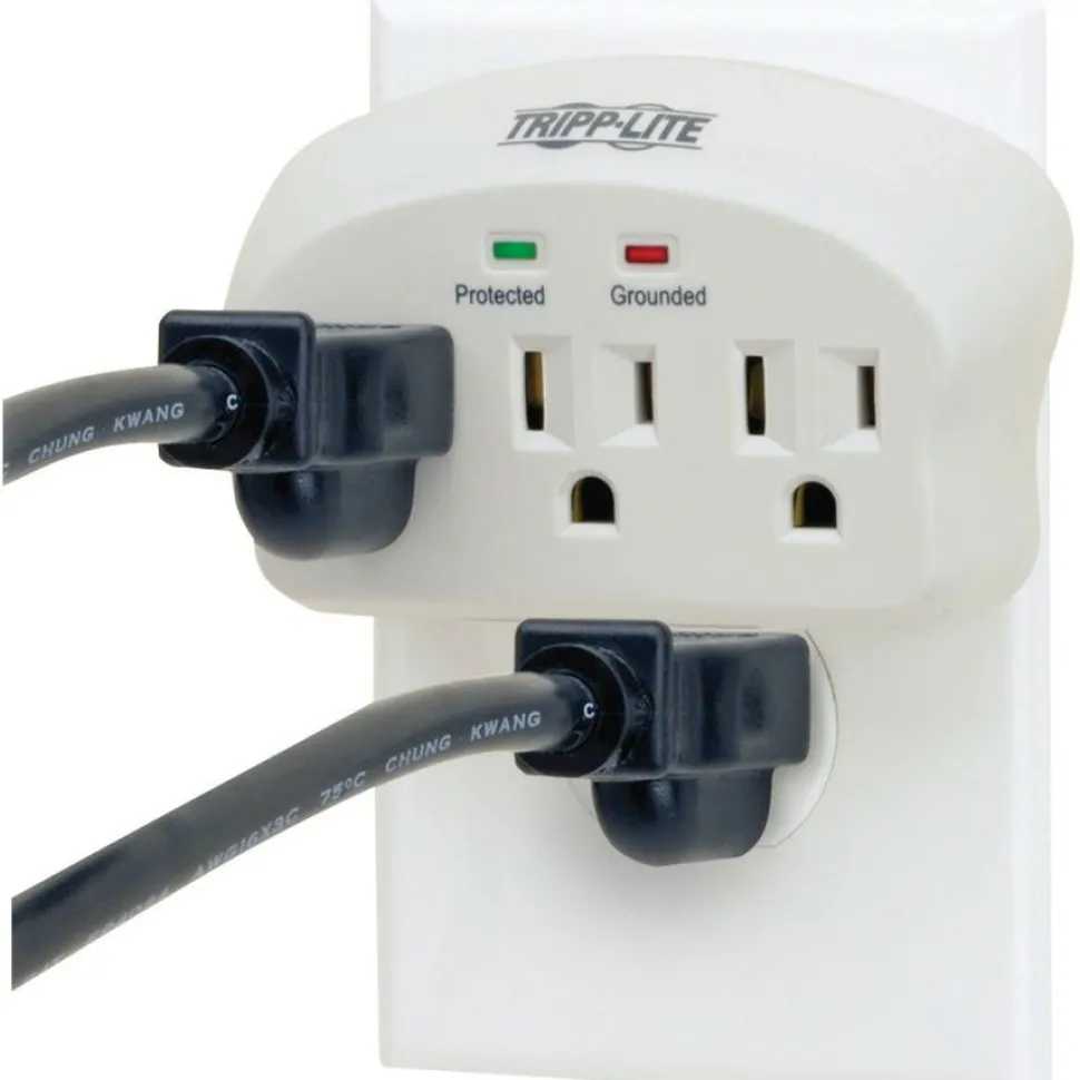 Eaton Tripp Lite Series Protect It! 3-Outlet Surge Protector, Direct Plug-In, 660 Joules, 2 Diagnostic LEDs