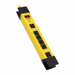 Eaton Tripp Lite Series Protect It! 6-Outlet Industrial Safety Surge Protector, 9 ft. Cord, 1500 Joules, Cord Wrap, Hang Holes