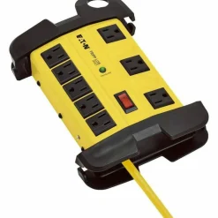 Eaton Tripp Lite Series Protect It! 8-Outlet Industrial Safety Surge Protector, 25 ft. Cord, 3900 Joules, Cord Wrap, Hang Holes