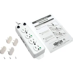 Eaton Tripp Lite Series Safe-IT UL 1363A Medical-Grade Power Strip for Patient-Care Vicinity, 4 Hospital-Grade Outlets, 15 ft. Right-Angle Cord