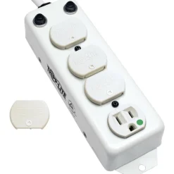 Eaton Tripp Lite Series Safe-IT UL 1363A Medical-Grade Power Strip for Patient-Care Vicinity, 4 Hospital-Grade Outlets, 15 ft. Right-Angle Cord