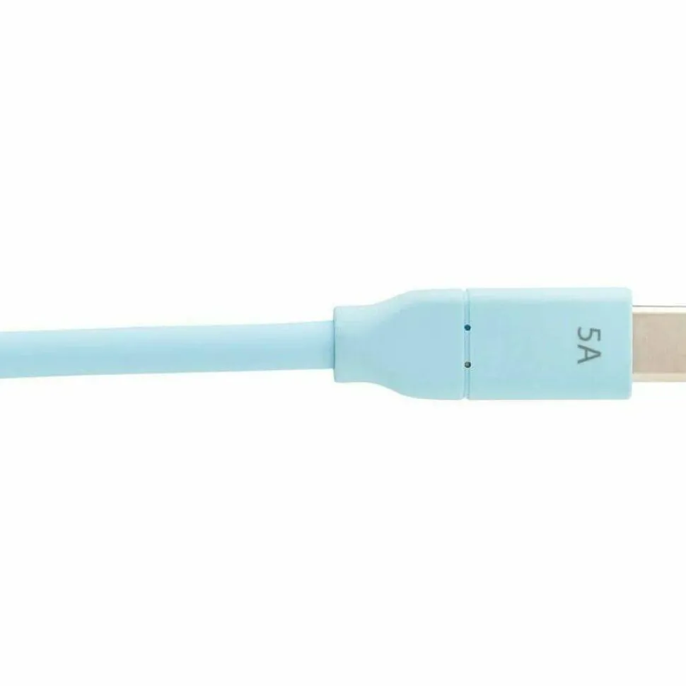 Eaton Tripp Lite Series Safe-IT USB-C Cable (M/M), Antibacterial, Ultra Flexible, 240W PD Charging, Light Blue, 6 ft. (1.8 m)