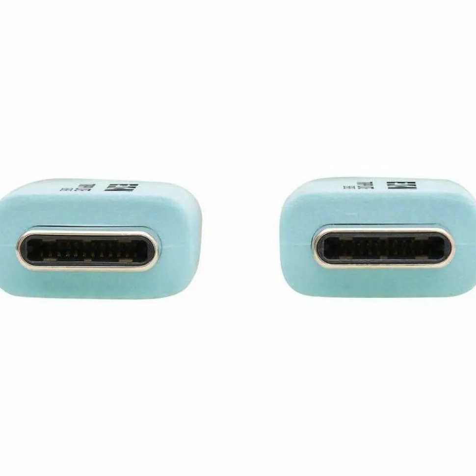 Eaton Tripp Lite Series Safe-IT USB-C Cable (M/M), Antibacterial, Ultra Flexible, 240W PD Charging, Light Blue, 6 ft. (1.8 m)