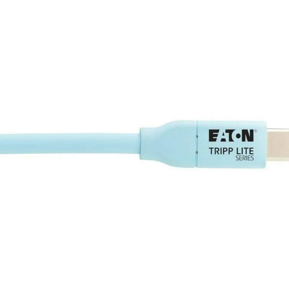 Eaton Tripp Lite Series Safe-IT USB-C Cable (M/M), Antibacterial, Ultra Flexible, 240W PD Charging, Light Blue, 6 ft. (1.8 m)