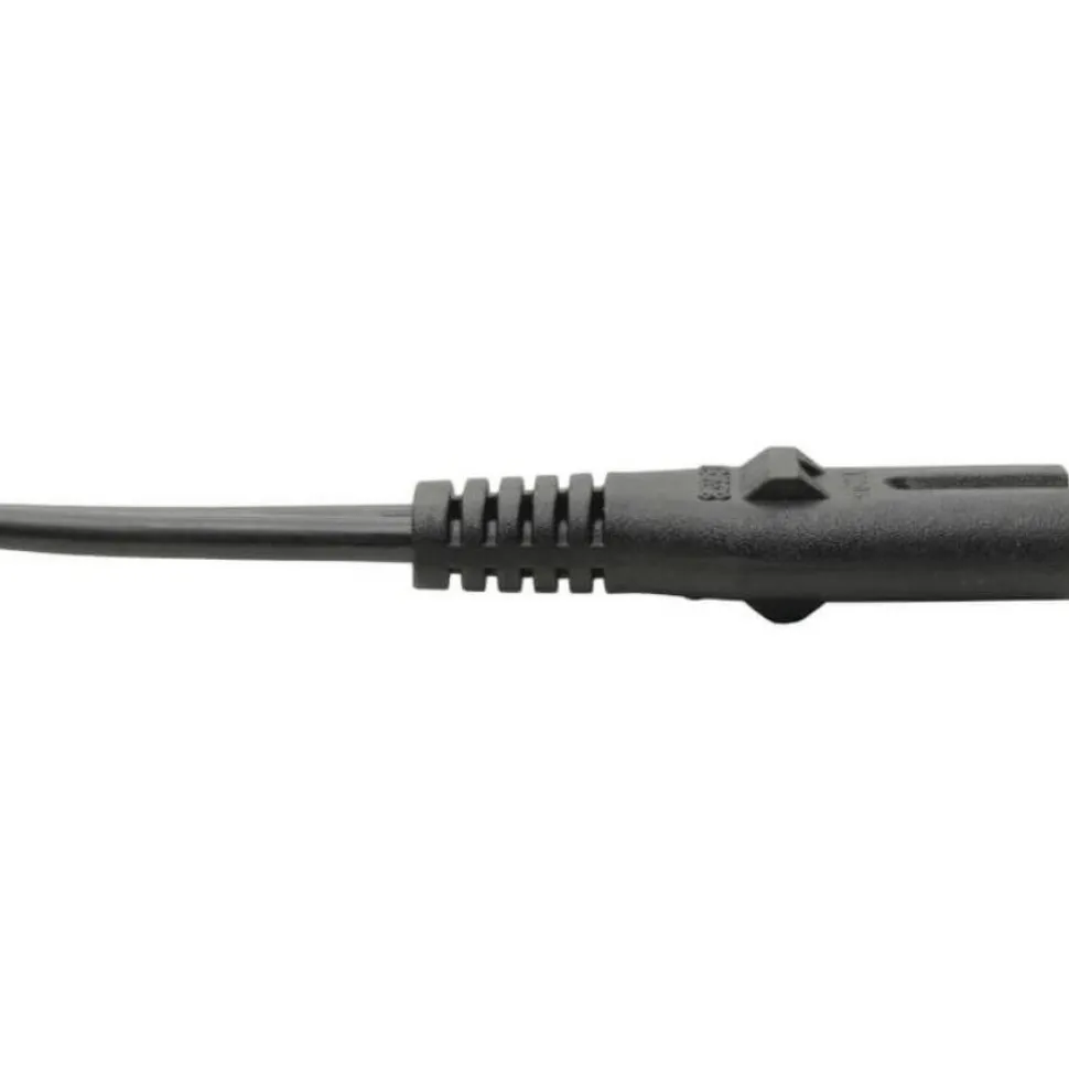 Eaton Tripp Lite Series 2-Slot Non-Polarized Replacement Power Cord, 1-15P to C7 - 10A, 120V, 18 AWG, 6 ft. (1.83 m), Black