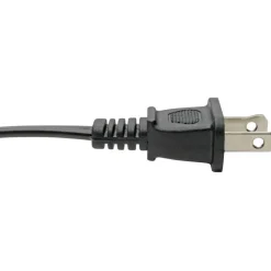 Eaton Tripp Lite Series 2-Slot Non-Polarized Replacement Power Cord, 1-15P to C7 - 10A, 120V, 18 AWG, 6 ft. (1.83 m), Black